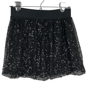 Charlotte Russe Black Sequin Skirt